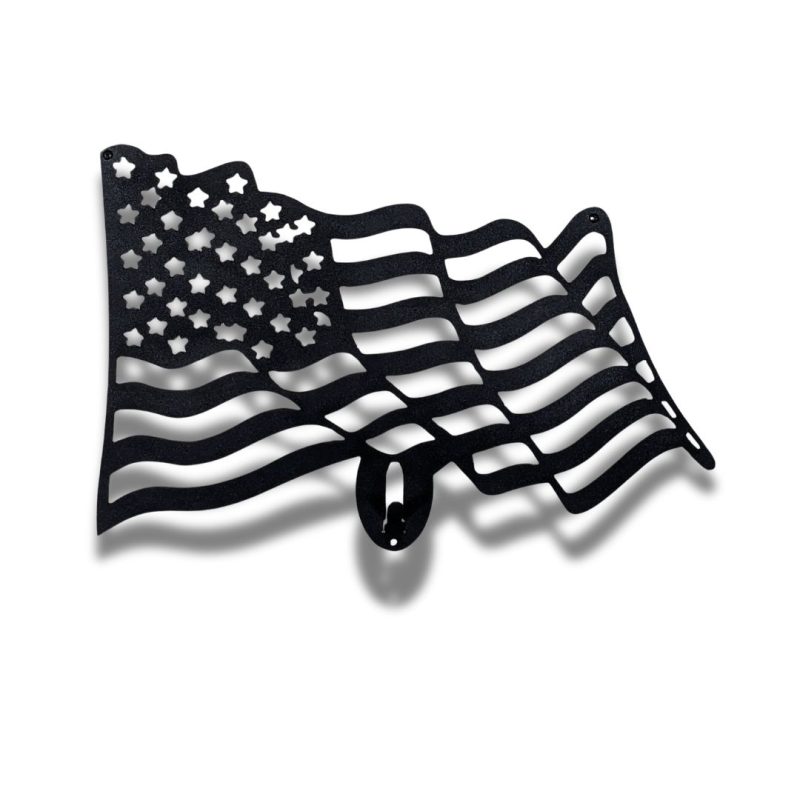 American Flag European mount skull hanger with deer skull.