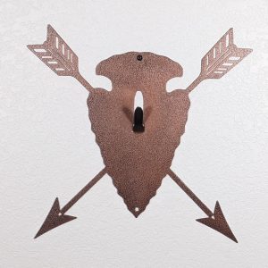 Arrowhead with arrows European skull mount hanger. Copper color without a skull.