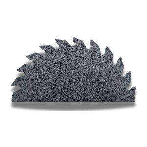 Kabash Outdoors American steel turkey fan display hanger. Fan holder is hammered silver with a saw blade design.