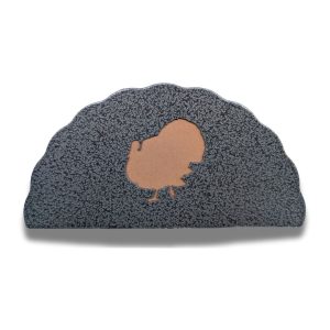 Kabash Outdoors American steel turkey fan display hanger. Fan holder is hammered silver with a turkey silhouette cutout.