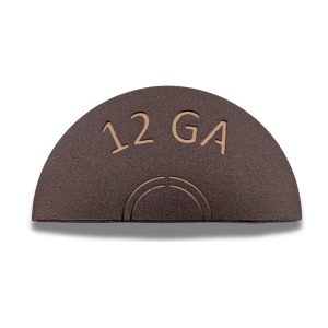 Kabash Outdoors American steel turkey fan display hanger. Fan holder is rustic brown and looks like the end of a 12ga shotgun shell.