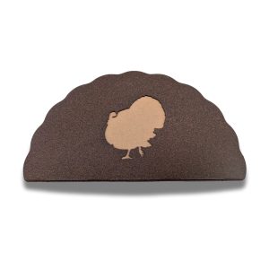 Kabash Outdoors American steel turkey fan display hanger. Fan holder is rustic brown with a turkey silhouette cutout.