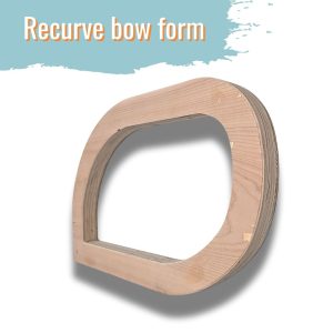 Kabash Outdoors recurve bow form, plywood form designed for adding recurve or reflex to self bows